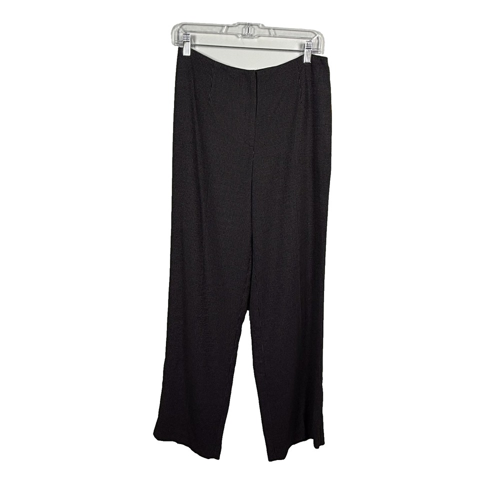 Talbots Polka Dot Pants High Ris eCareer Work Black White Lined 8 USA VTG New